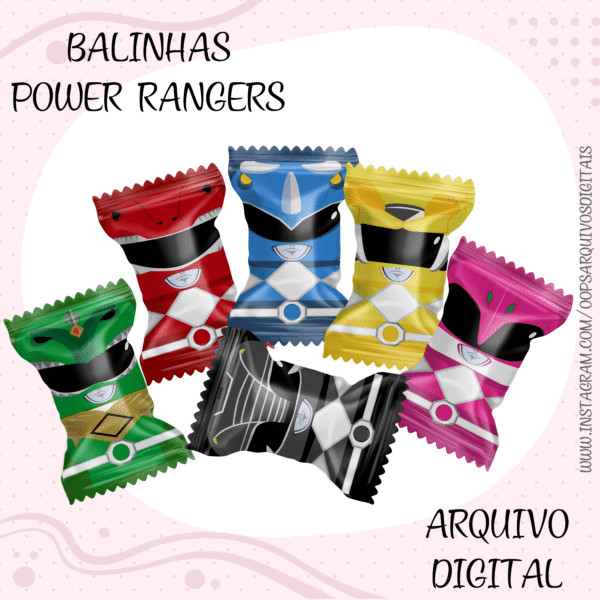 Kit Digital Balinhas Power Rangers