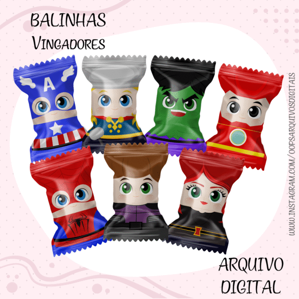 Kit Digital Balinhas Vingadores